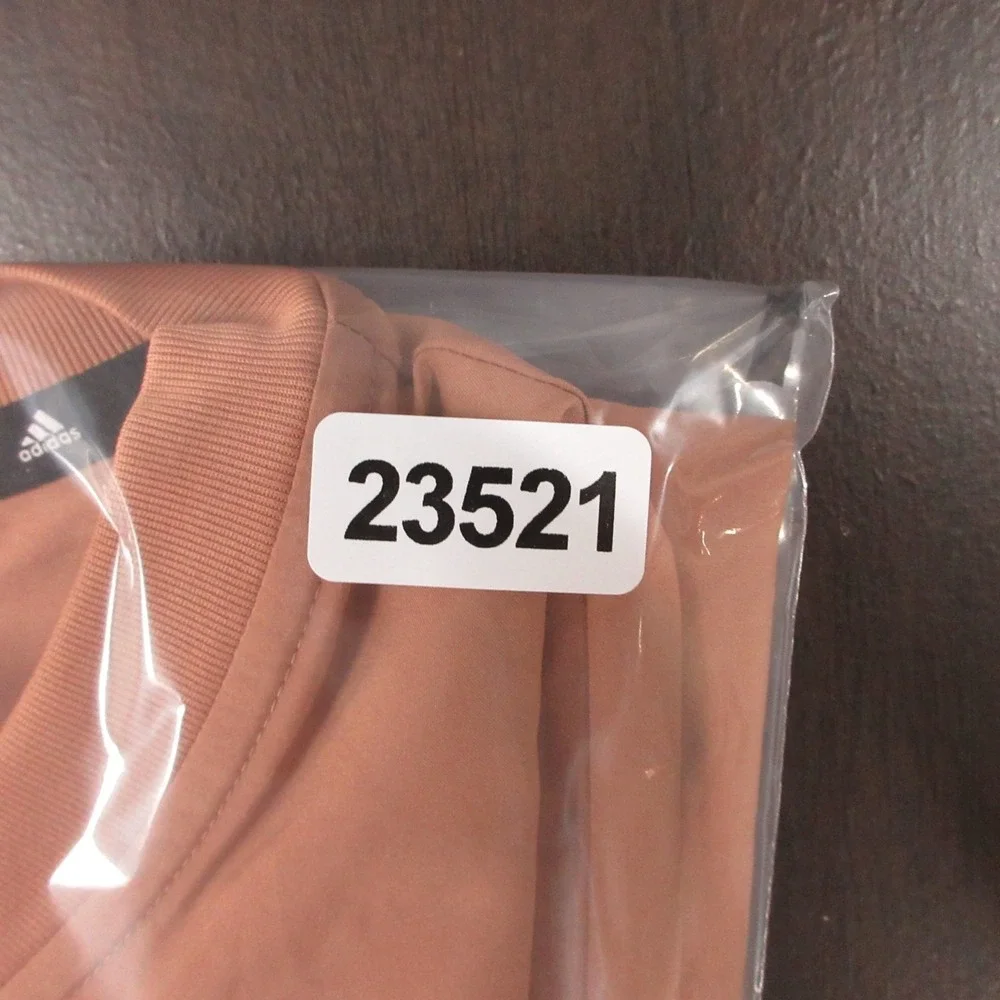 Adidas Jacket Mens 2XL Orange Short Sleeve 1/4 Zip Pullover Windbreaker Warmup